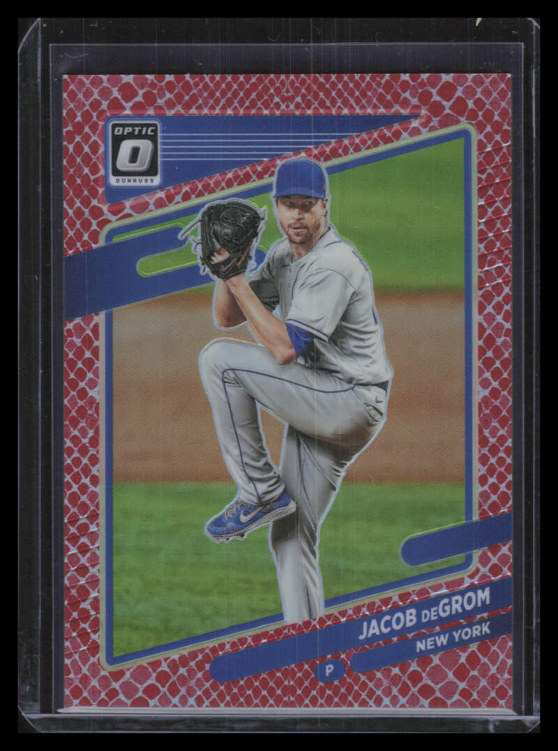 2021 Donruss Optic Red Dragon Refractor 160 Jacob deGrom 92/110