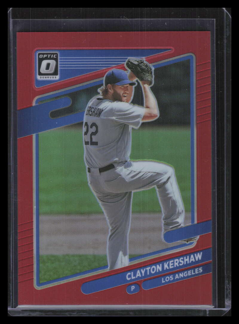 2021 Donruss Optic Red Refractor 130 Clayton Kershaw 55/60