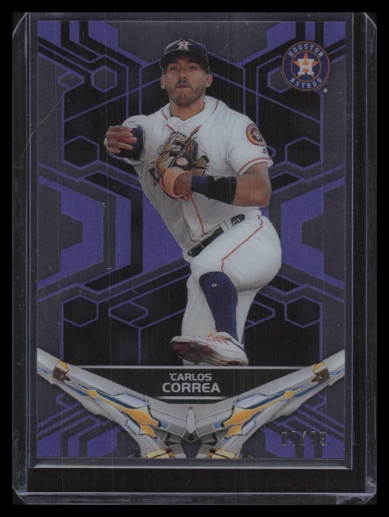 2019 Topps High Tek Purple 22 Carlos Correa 7/99