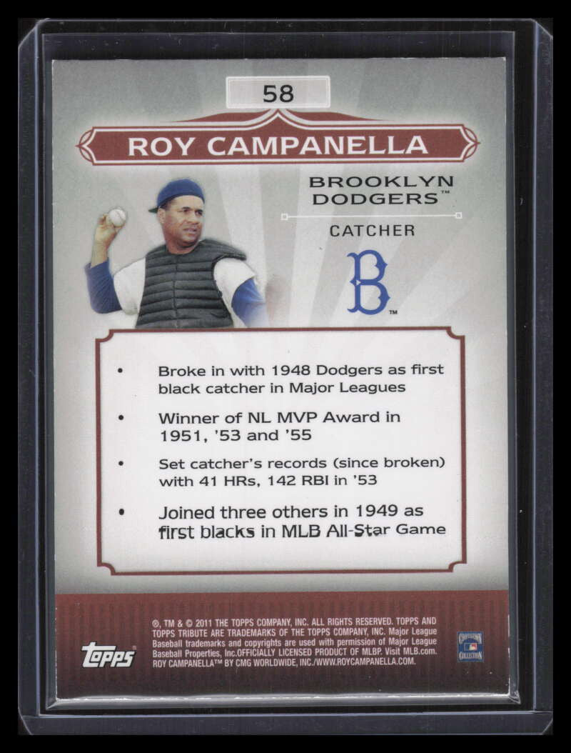 2011 Topps Tribute Blue 58 Roy Campanella 189/199