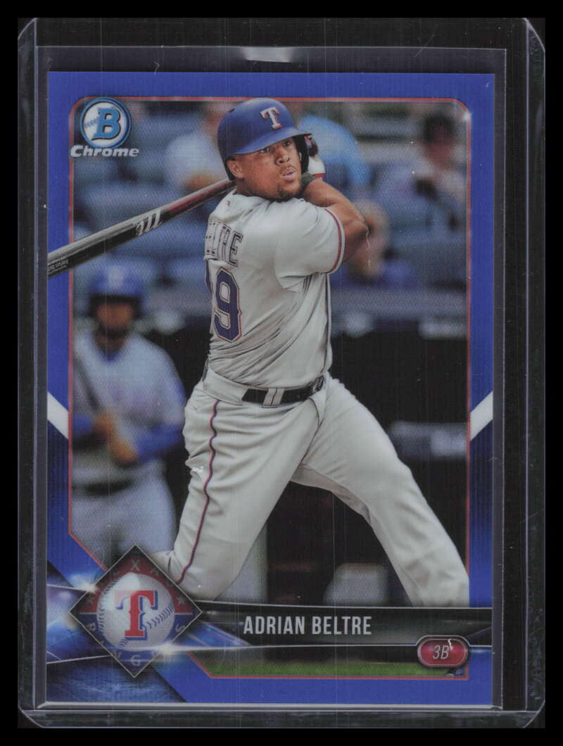 2018 Bowman Chrome Blue Refractor 38 Adrian Beltre 105/150