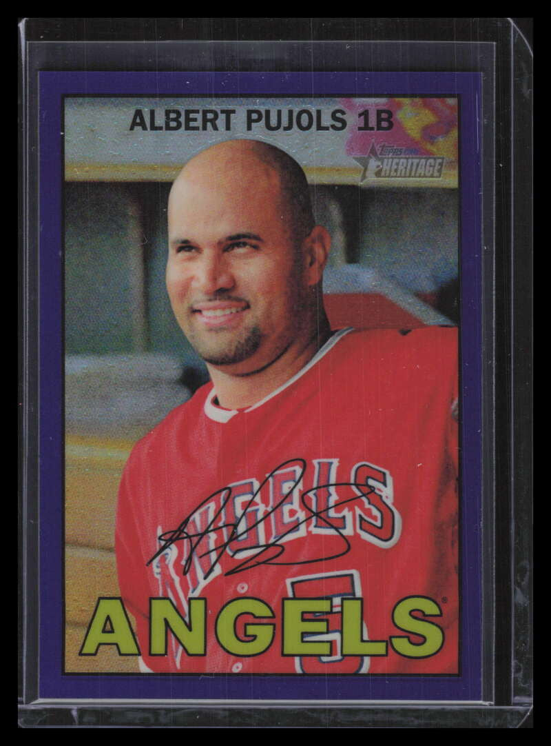 2016 Topps Heritage Chrome Purple Refractor thc481 Albert Pujols ID: 126697