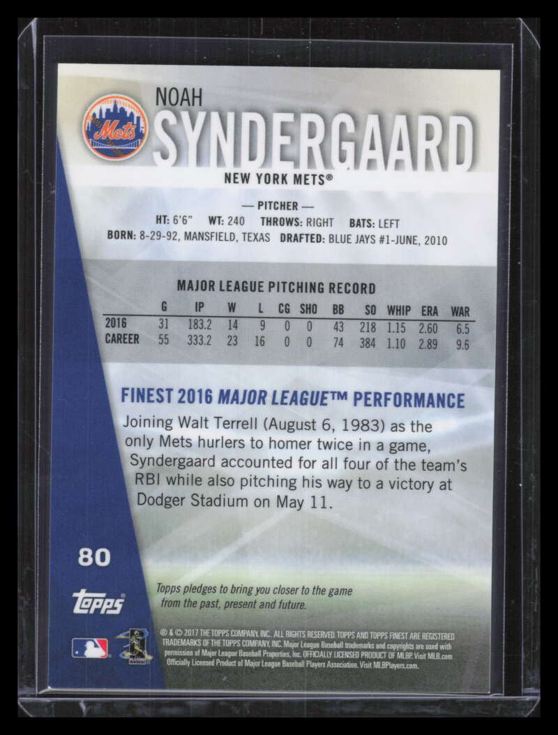 2017 Finest Gold Refractor 80 Noah Syndergaard 40/50