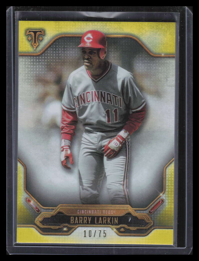 2020 Topps Triple Threads Citrine 28 Barry Larkin 10/75