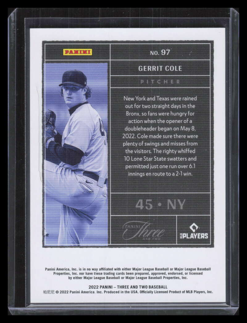 2022 Panini Three &amp; Two Full Count Parallel 97 Gerrit Cole 20/32