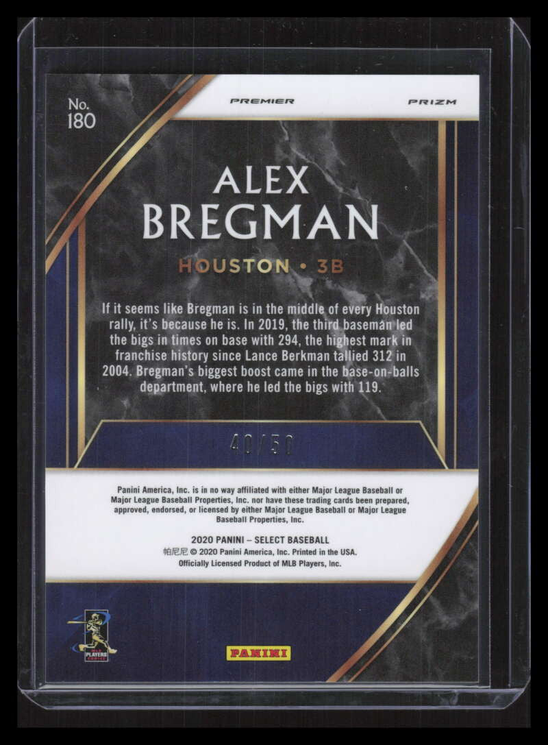 2020 Select Prizms White Refractor 180 Alex Bregman PRM 40/50