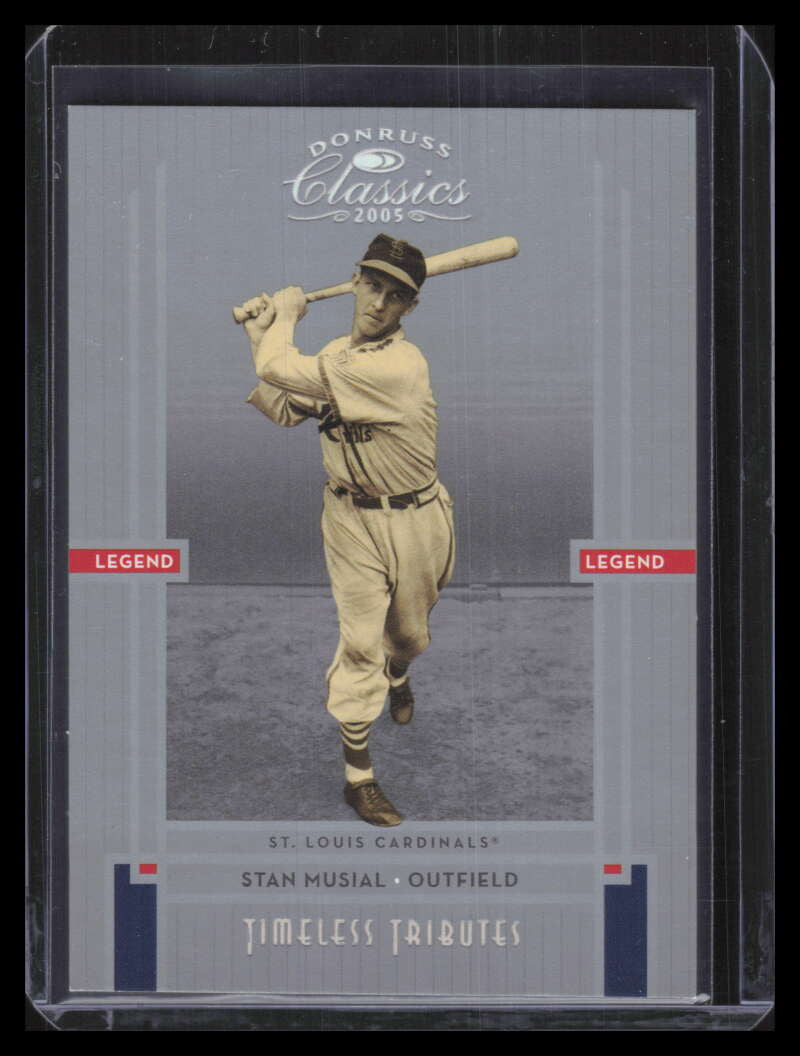 2005 Donruss Classics Timeless Tributes Silver 250 Stan Musial LGD 61/100 Legend