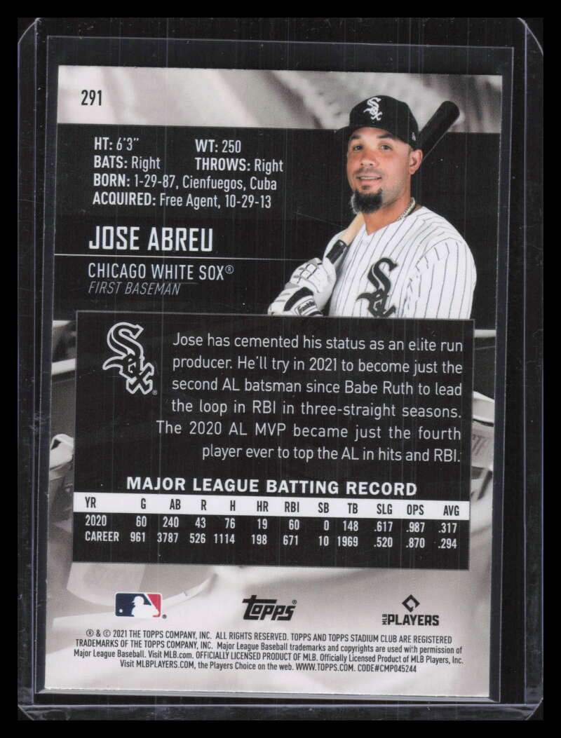 2021 Stadium Club Members Only 291 Jose Abreu