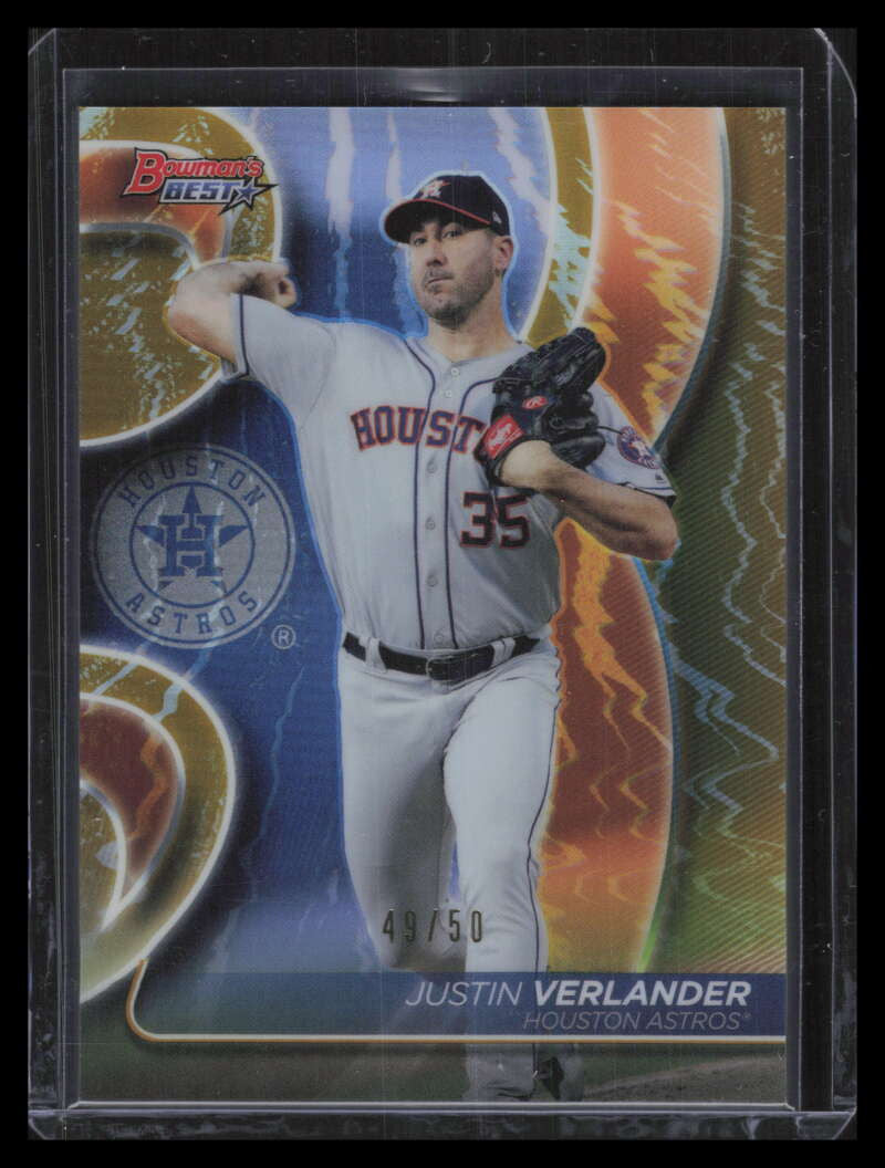 2020 Bowman's Best Gold Refractor 6 Justin Verlander 49/50