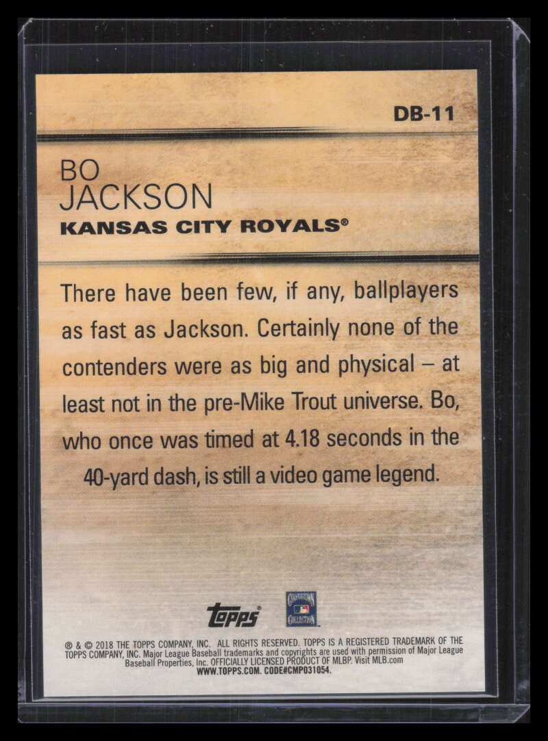 2018 Topps Update Don't Blink Gold db11 Bo Jackson 31/50
