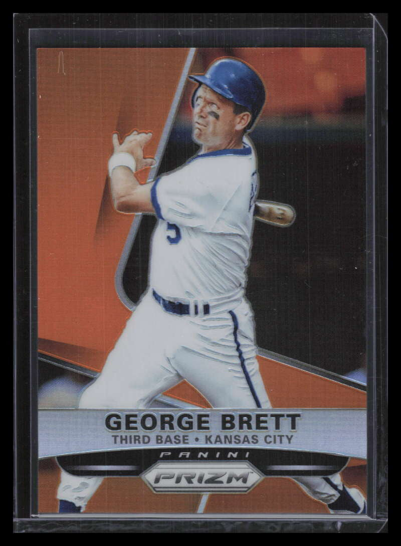 SOLD 127276 2015 Panini Prizm Prizms Orange Refractor 165 George Brett 26/60
