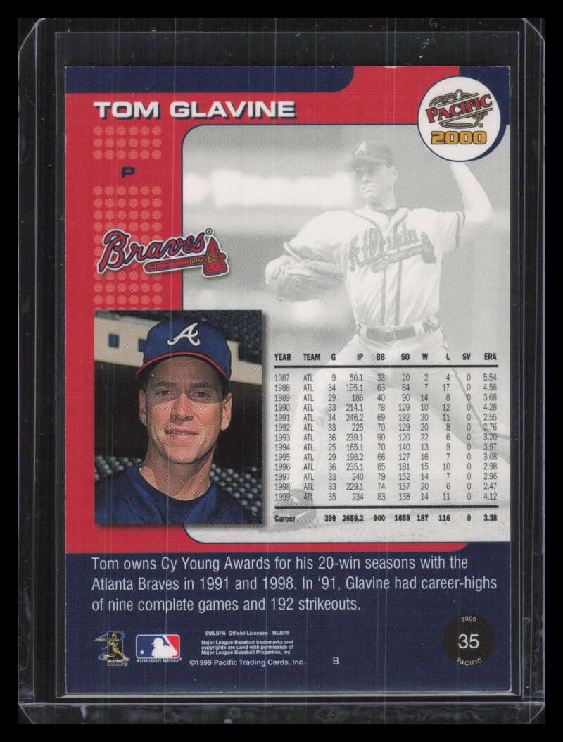 2000 Pacific Premiere Date 35 Tom Glavine 37/37