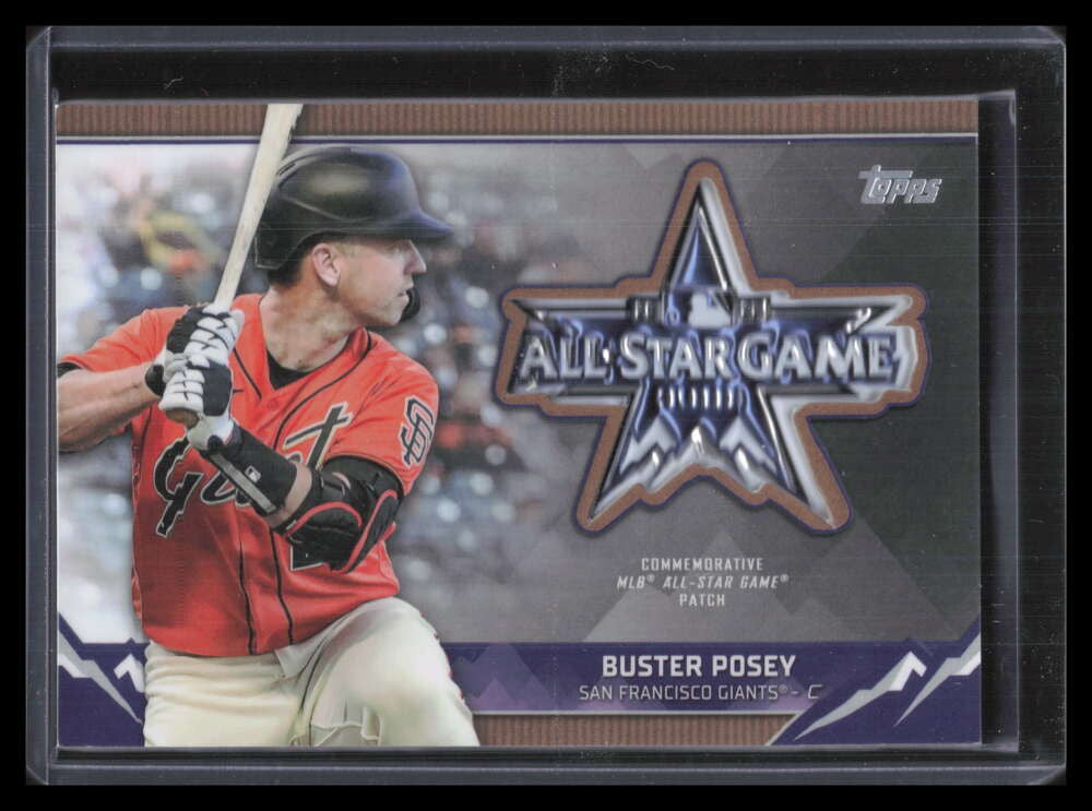 2021 Topps Update All-Star Game Sleeve Gold ASGPBP Buster Posey Patch 41/50