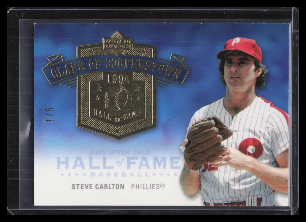 2005 Upper Deck Hall of Fame Class of Cooperstown Gold sc4 Steve Carlton 1/5