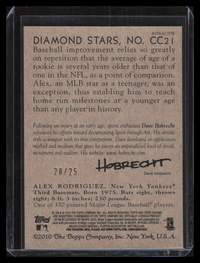 SOLD 127404 2010 Topps Chrome National Chicle Red Refractor cc21 Alex Rodriguez 20/25