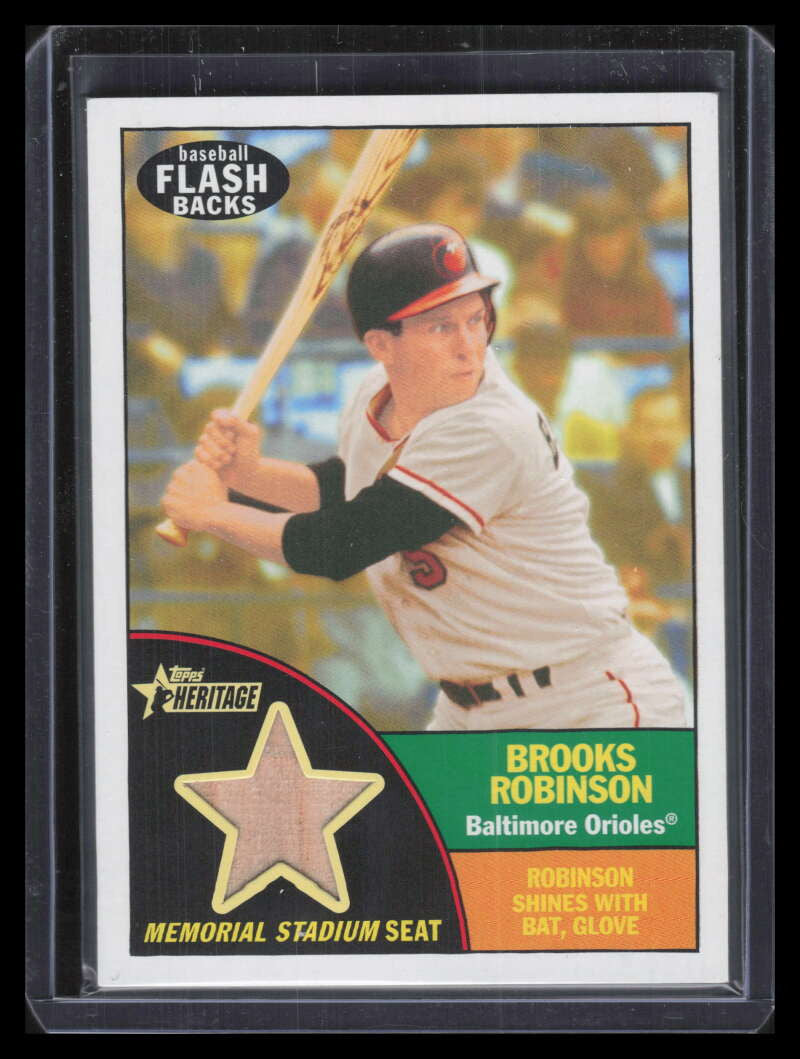 2010 Topps Heritage Flashback Relics RS Brooks Robinson Memorial Stadium Seat