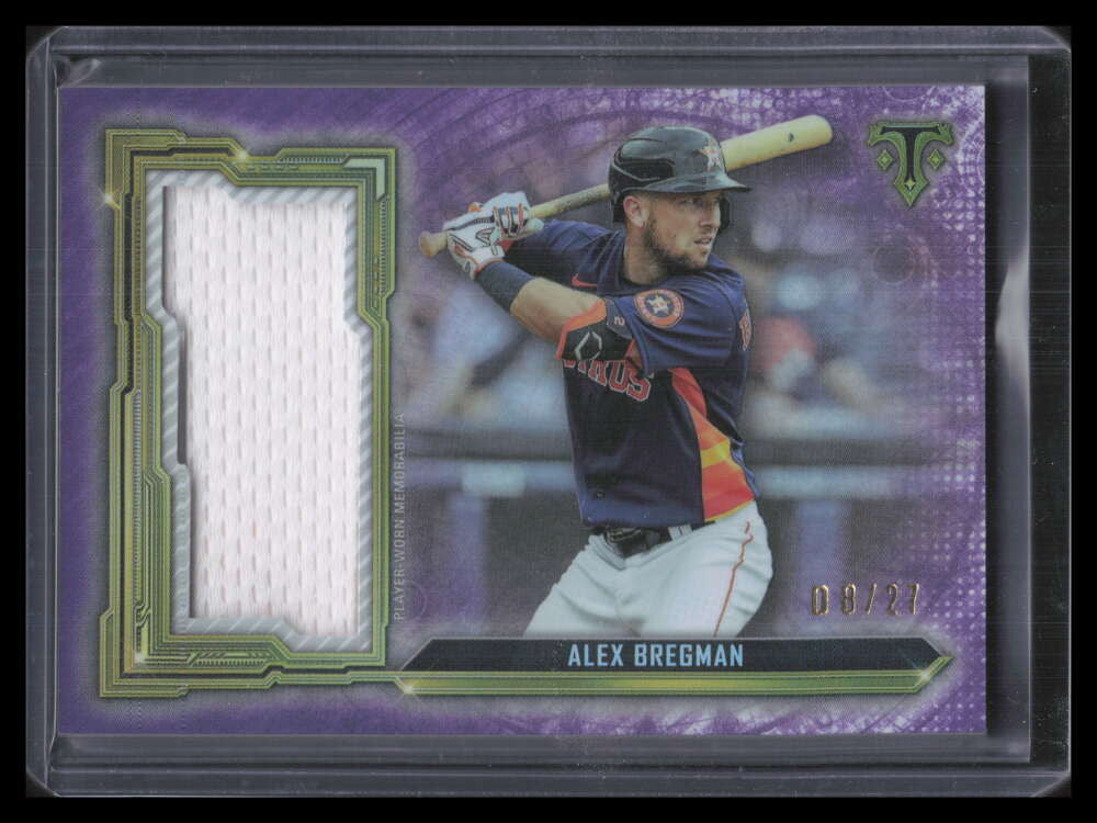 2020 Topps Triple Threads Jumbo Relics Amethyst SJRABE Alex Bregman Jersey 8/27