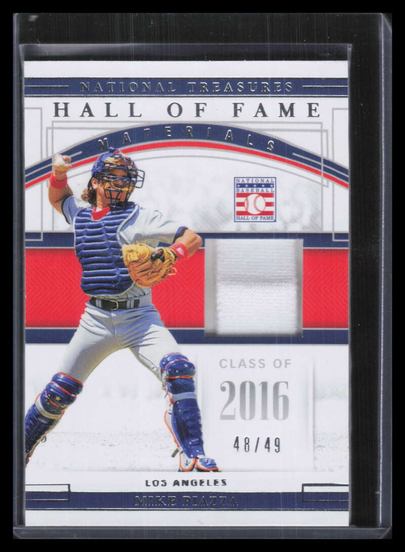2020 Panini National Treasures Hall of Fame Materials Mike Piazza Jersey 48/49
