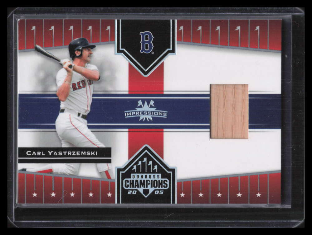 2005 Donruss Champions Impressions Material 359 Carl Yastrzemski Bat /47