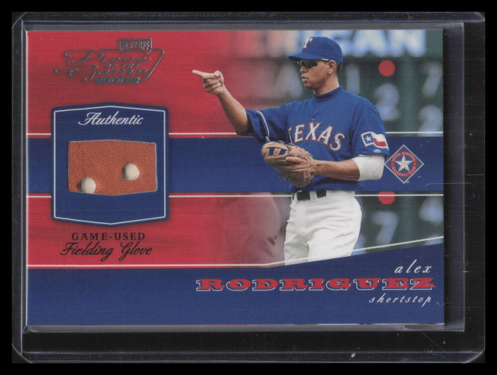 2002 Playoff Piece of the Game Materials 5b Alex Rodriguez Fielding Glove 32/50