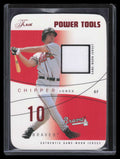 2004 Flair Power Tools Game Used Red Die Cut CJ Chipper Jones Jersey 5/18