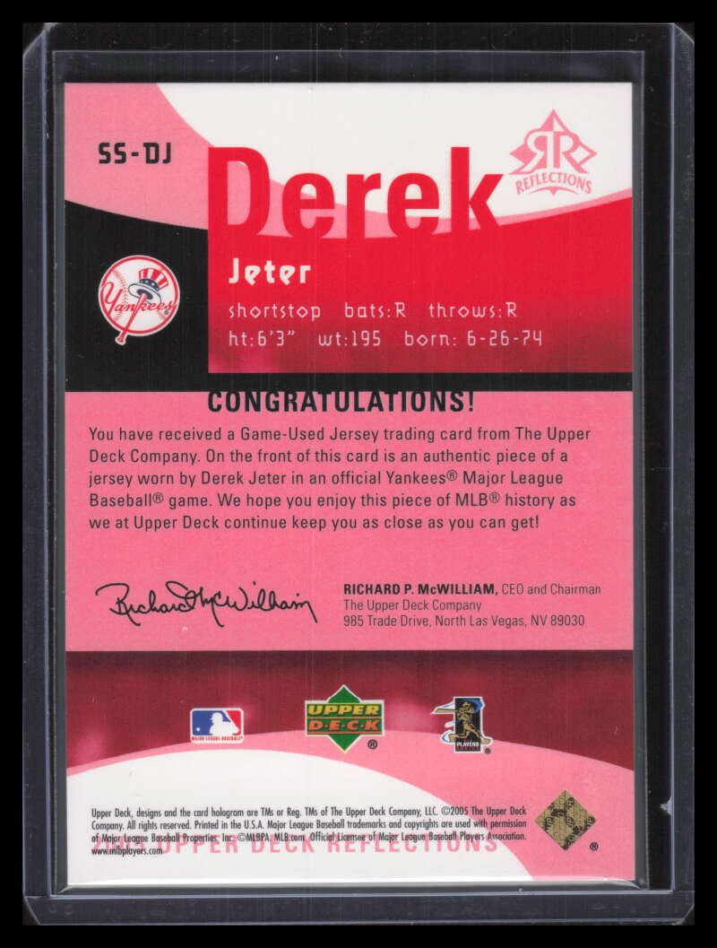 DELETE 127527 2005 Reflections Super Swatch Red DJ Derek Jeter Jumbo Jersey 24/25