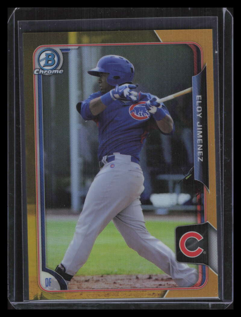 2015 Bowman Chrome Prospects Gold Refractor bcp186 Eloy Jimenez Rookie 9/50