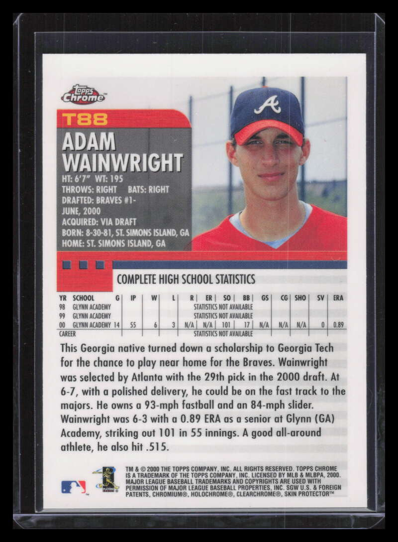 2000 Topps Chrome Traded t88 Adam Wainwright Rookie 124293