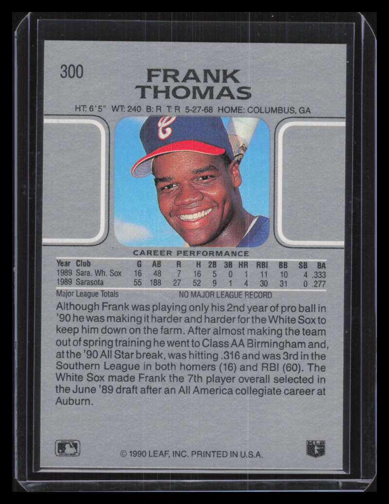 DELETE 127825 1990 Leaf 300 Frank Thomas Rookie