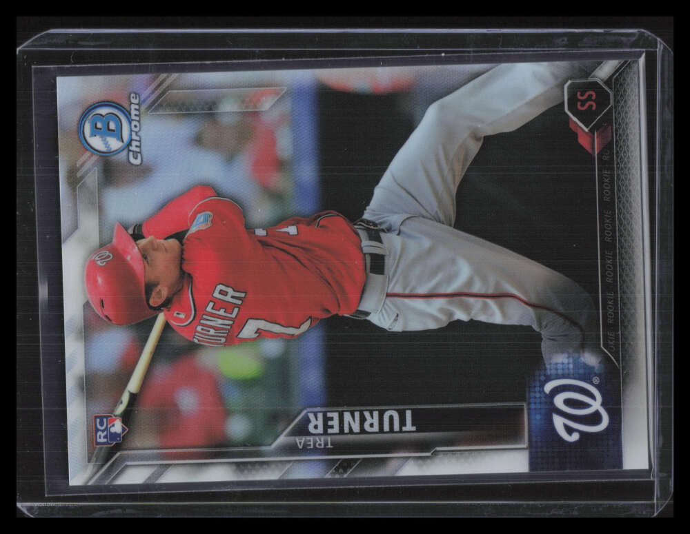 2016 Bowman Chrome Refractor 51 Trea Turner Rookie 55/499