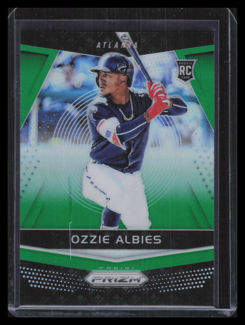 2018 Panini Prizm Green Refractor 2 Ozzie Albies Rookie 46/50