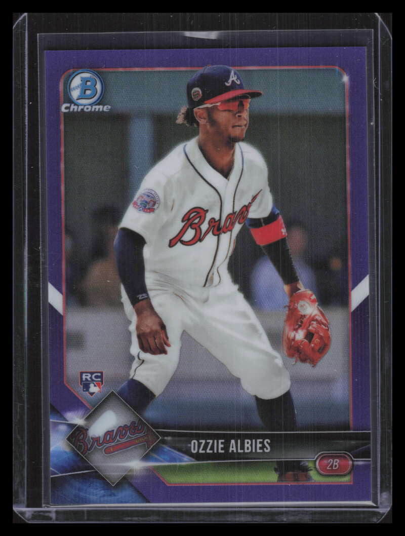2018 Bowman Chrome Purple Refractor 92 Ozzie Albies Rookie 74/250