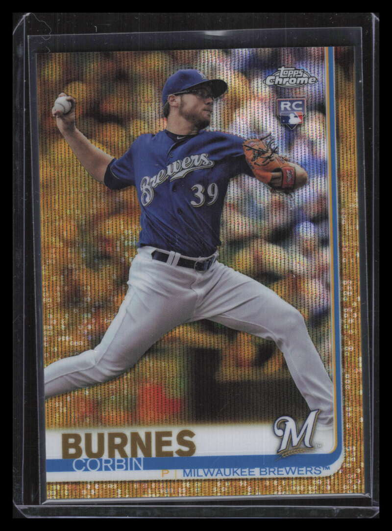 2019 Topps Chrome Gold Wave Refractor 84 Corbin Burnes Rookie 20/50