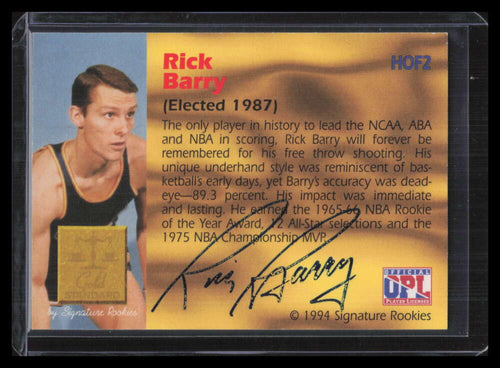 1994 Signature Rookies Gold Standard HOF Autographs 2 Rick Barry Auto 847/2500