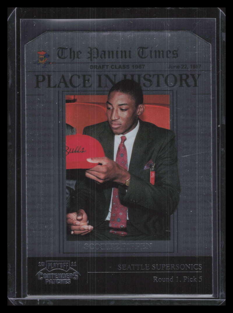 2010-11 Playoff Contenders Place in History Die Cuts 23 Scottie Pippen 106/299
