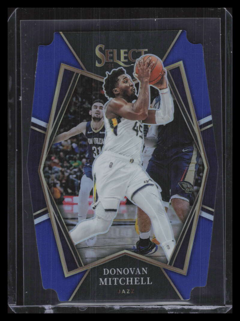 2021-22 Select Prizms Blue Die Cut Refractor 178 Donovan Mitchell 93/249