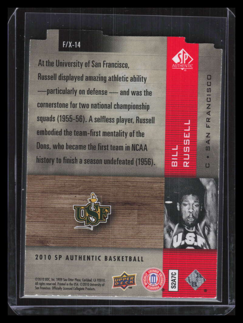2010-11 SP Authentic Holo F/X Die Cuts 14 Bill Russell
