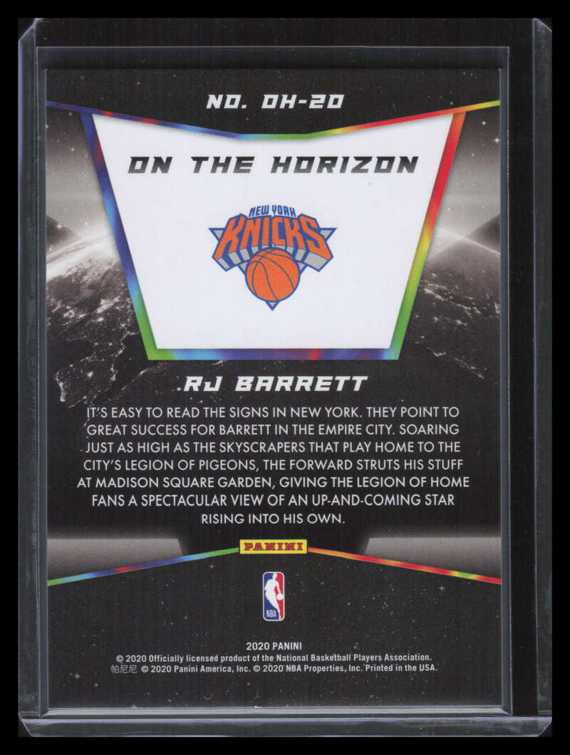 DELETE 128197 2020 Panini On The Horizon oh20 RJ Barrett Rookie