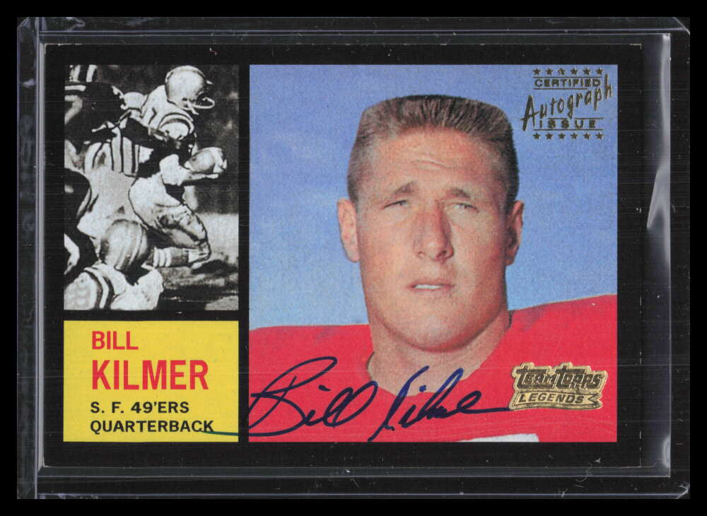 2001 Topps Team Topps Legends Autographs ttr21 Billy Kilmer 62t Auto 1962