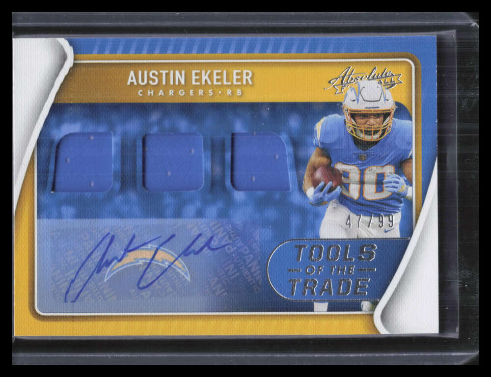 2021 Absolute Tools of Trade Autograph 29 Austin Ekeler Triple Jersey Auto 47/99