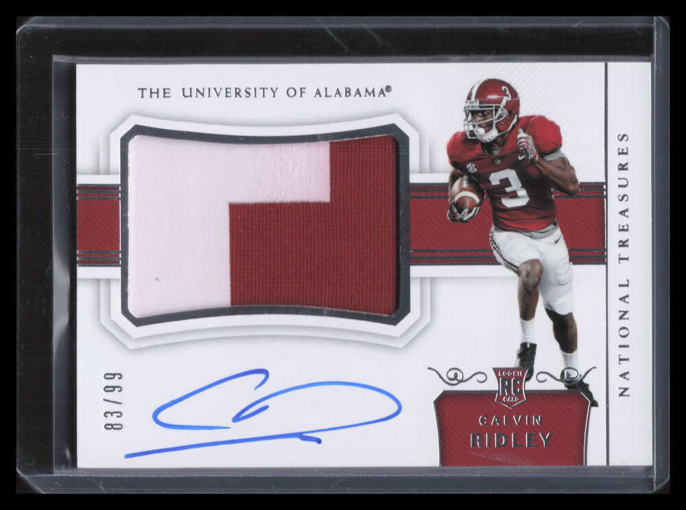 2018 National Treasures Collegiate 114 Calvin Ridley Rookie Patch Auto 83/99