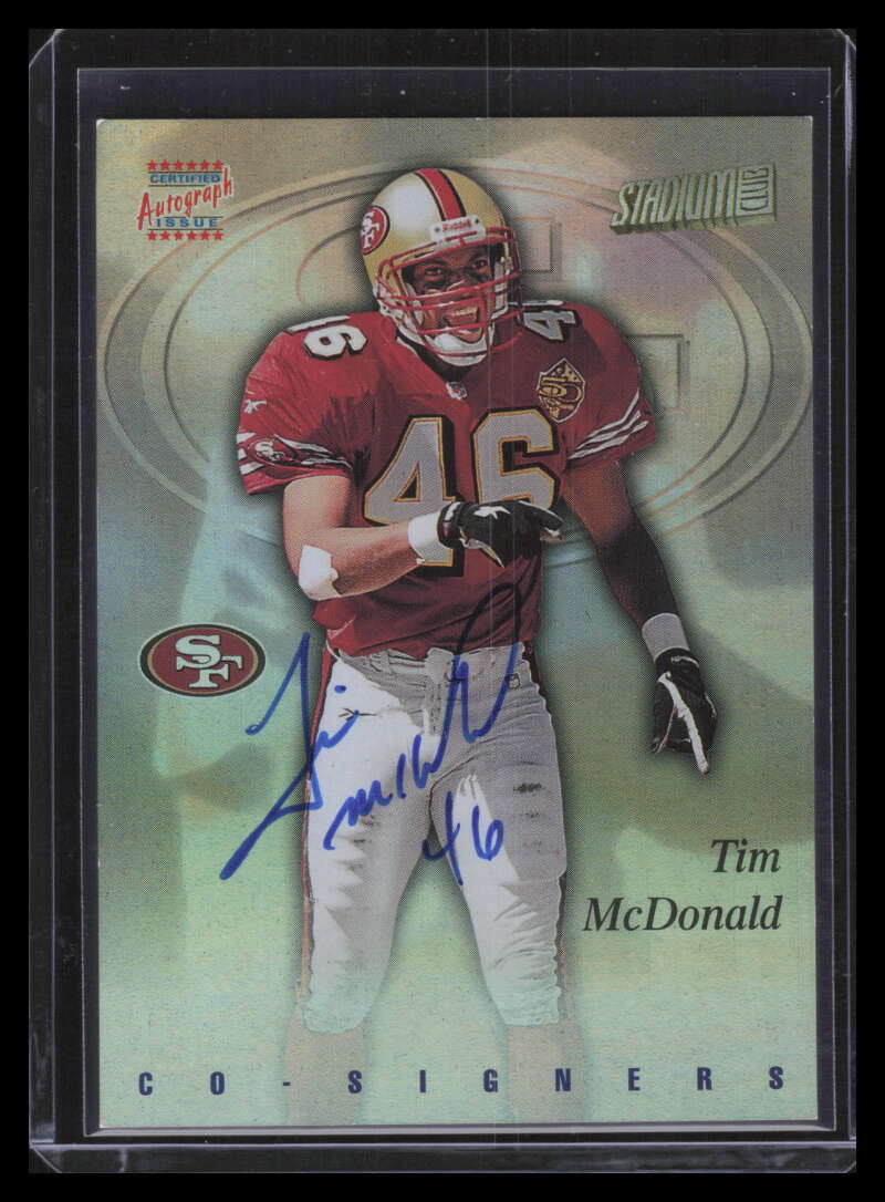 1997 Stadium Club Co-Signers co91 Tim McDonald Darrell Green Dual Auto