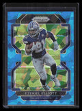 2021 Panini Prizm Prizms Blue Ice Refractor 243 Ezekiel Elliott 11/99