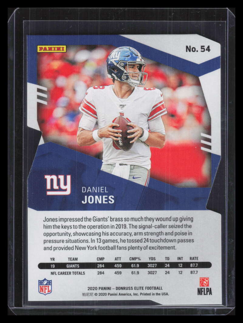 2020 Elite Status Die Cut 54 Daniel Jones 19/24