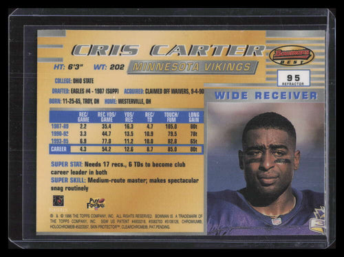 1996 Bowman's Best Refractor 95 Cris Carter
