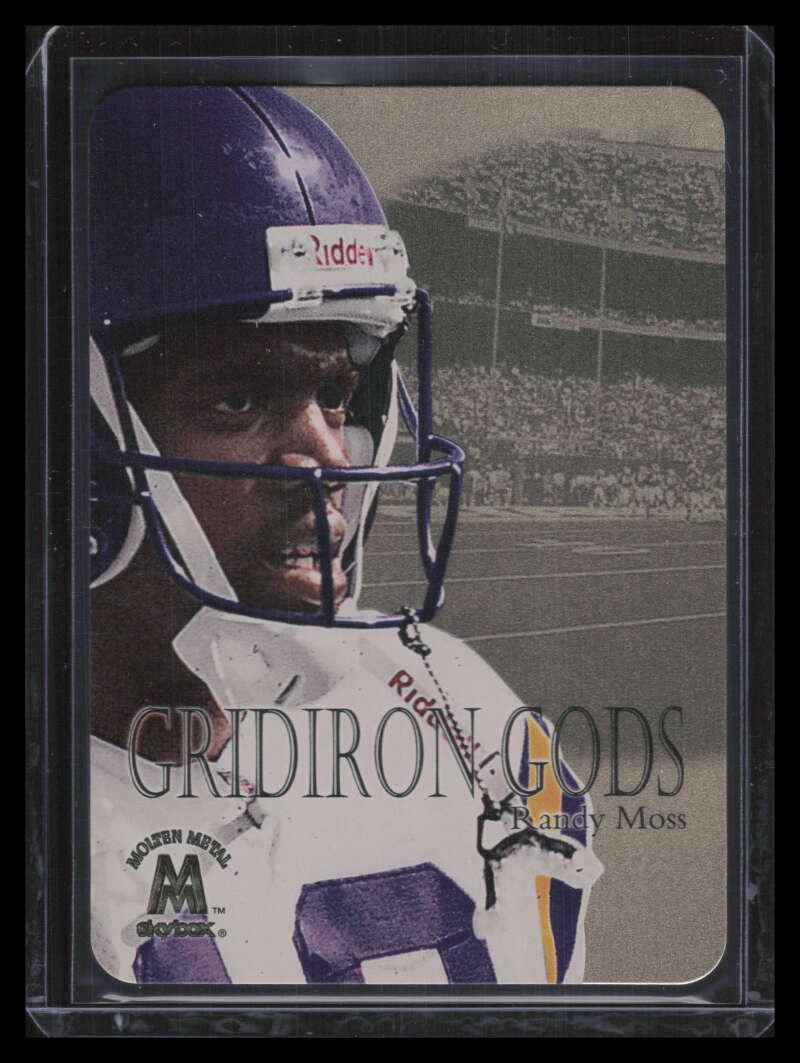 DELETE 128455 1999 SkyBox Molten Metal Gridiron Gods Gold gg1 Randy Moss