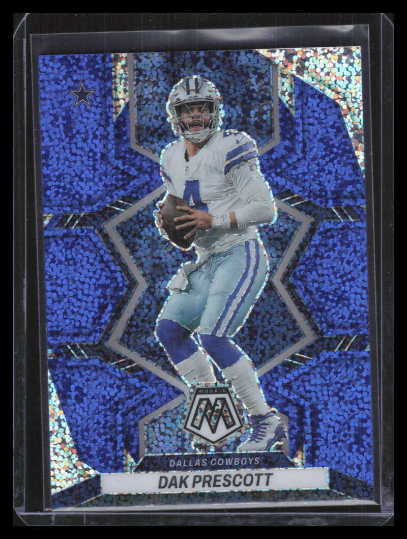 2022 Panini Mosaic Blue Sparkle Refractor 52 Dak Prescott