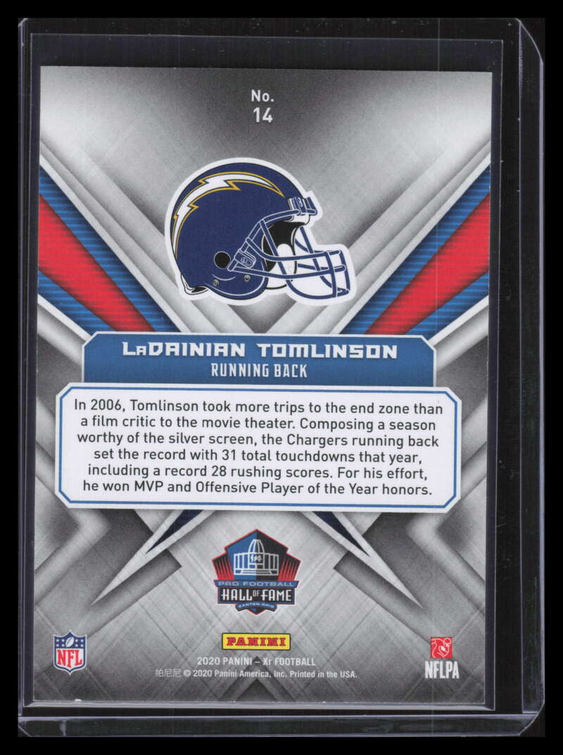 SOLD 128474 2020 Panini XR Gilded Greats Gold 14 LaDainian Tomlinson 5/10