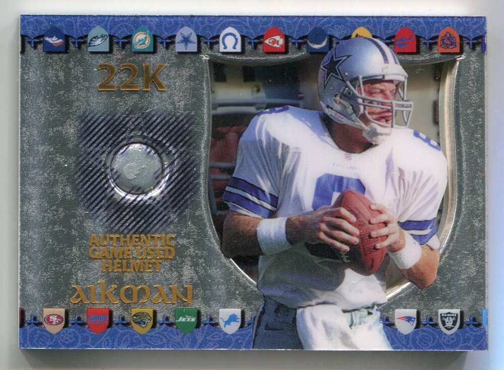 SOLD 128524 1997 Excalibur Game Helmets 22k 7 Troy Aikman Helmet /249