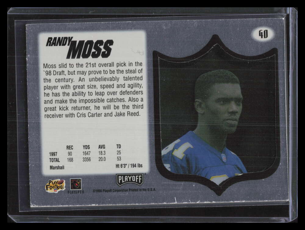 1998 Absolute Hobby Silver 40 Randy Moss Rookie 124492
